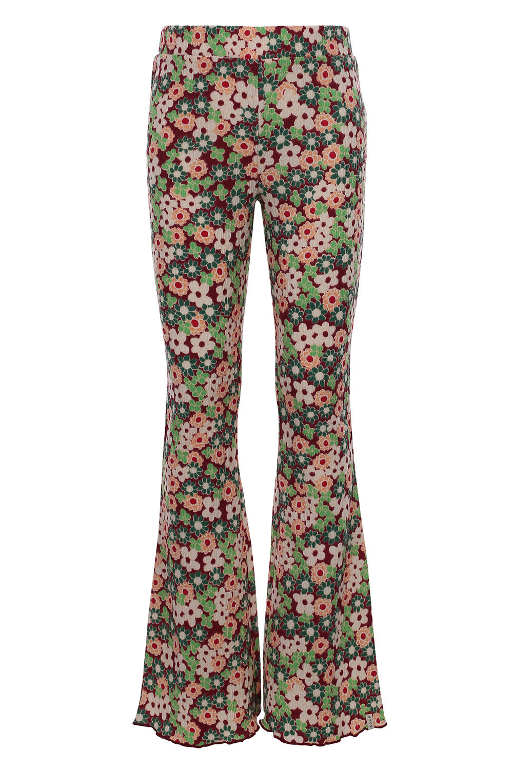 Meisjes Crincle Floral Flared Pants van LOOXS Little in de kleur Flowerbomb AO in maat 128.