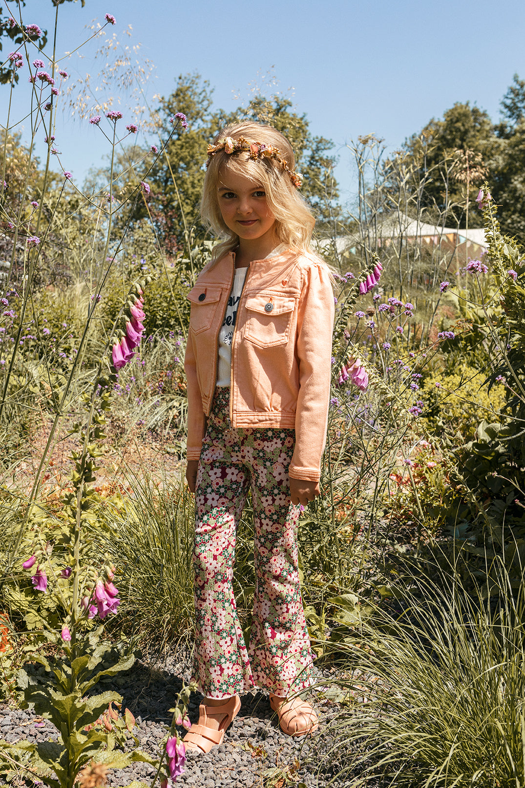 LOOXS Little Crincle Floral Flared Pants