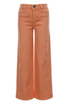 Meisjes Gm Dye Denim Pants van LOOXS Little in de kleur Orange peach in maat 128.