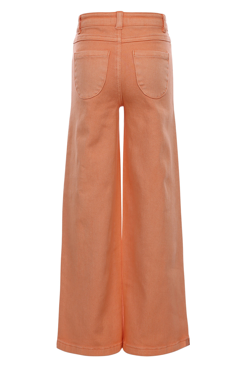 Meisjes Gm Dye Denim Pants van LOOXS Little in de kleur Orange peach in maat 128.