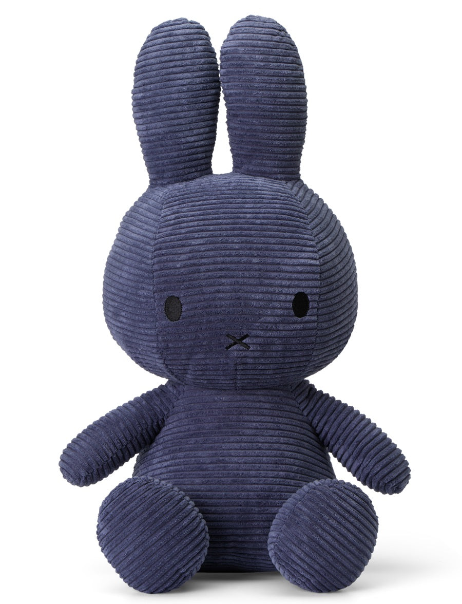 Nijntje - Miffy sitting Corduroy Blue 50cm
