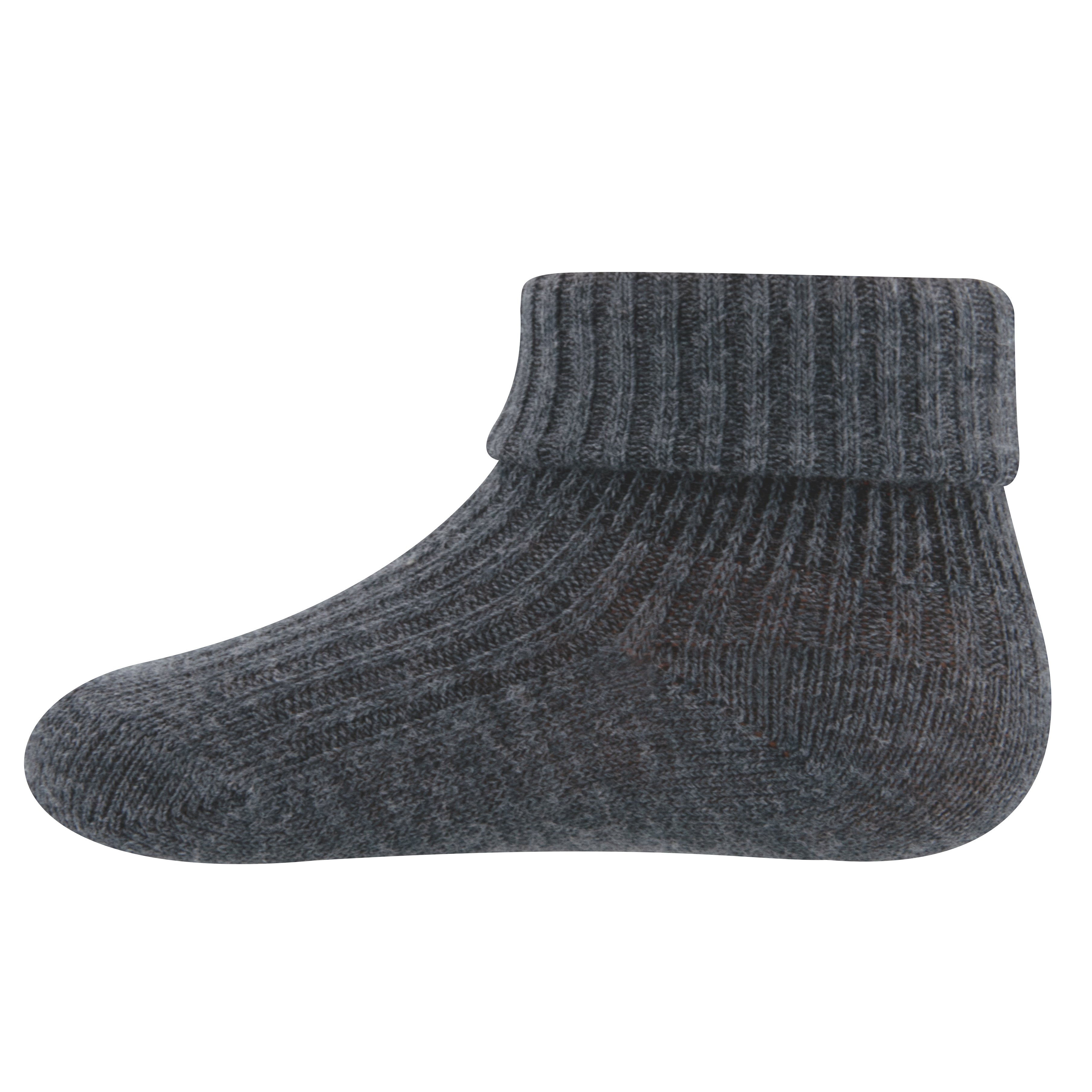 Ewers Baby socks with cover Anthracite melange