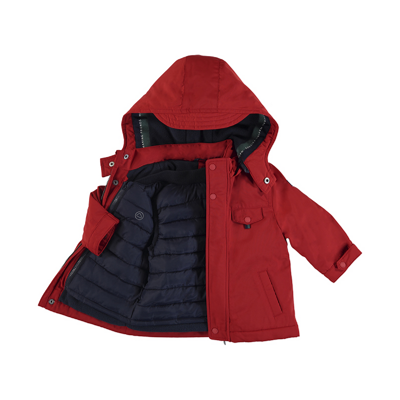 jongens Reversible Coat van Mayoral in de kleur Rood in maat 86.