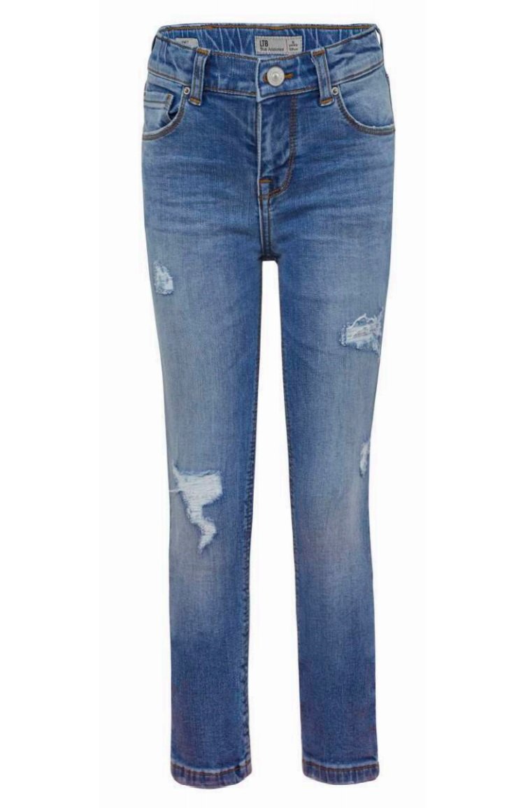 Meisjes Skinny fit jeans AMY G van LTB in de kleur OLEANA WASH in maat 176.