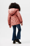 Meisjes Girls Jacket Nieuwaal reversible van Noppies in de kleur Cedar Wood in maat 128.