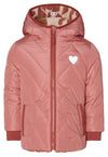 Meisjes Girls Jacket Nieuwaal reversible van Noppies in de kleur Cedar Wood in maat 128.