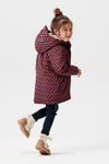 Meisjes Girls Jacket Nederweert allover print van Noppies in de kleur Black Iris in maat 128.