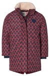 Meisjes Girls Jacket Nederweert allover print van Noppies in de kleur Black Iris in maat 128.