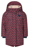 Meisjes Girls Jacket Nederweert allover print van Noppies in de kleur Black Iris in maat 128.