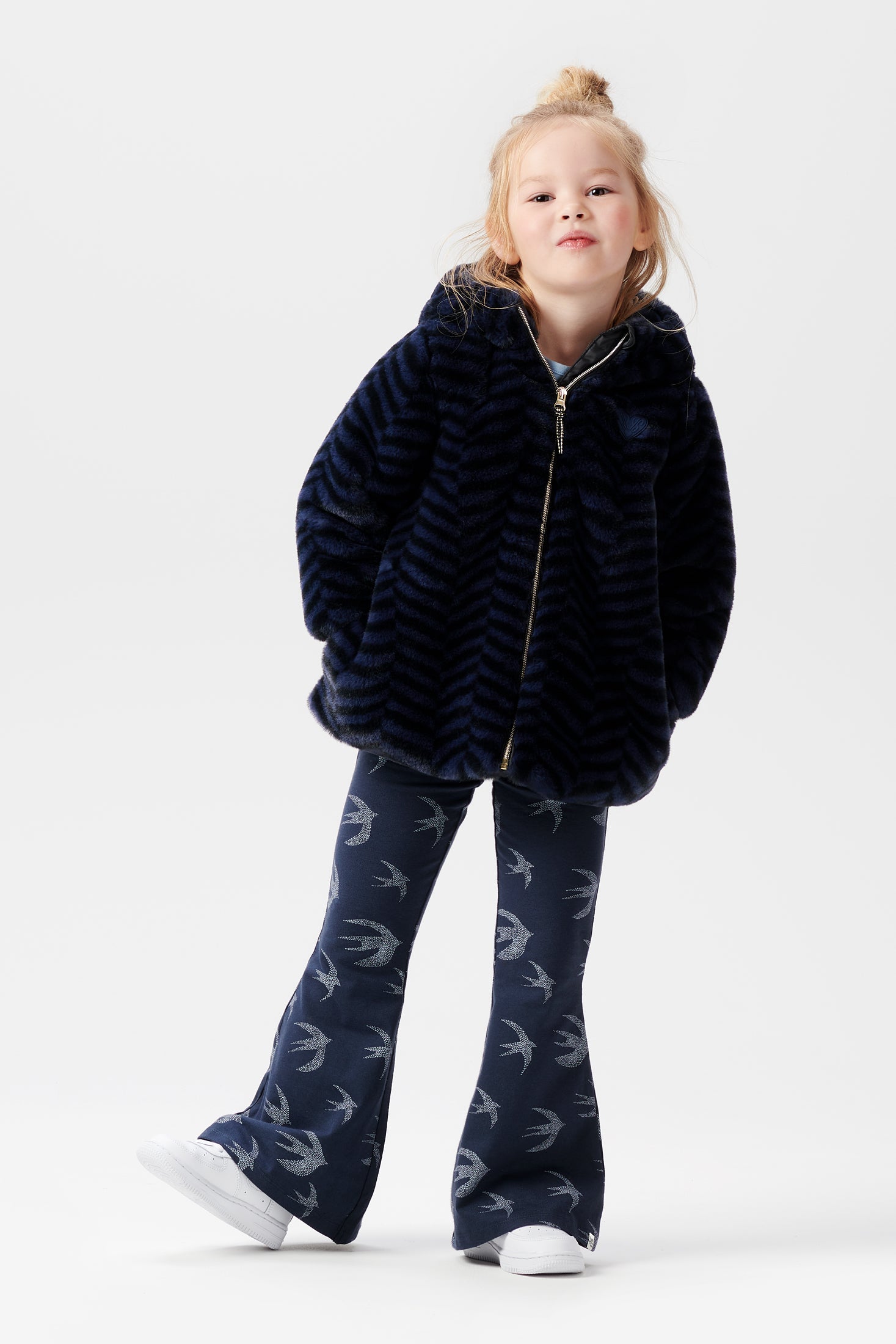 Meisjes Girls Jacket Nurren van  in de kleur Black Iris in maat 128.