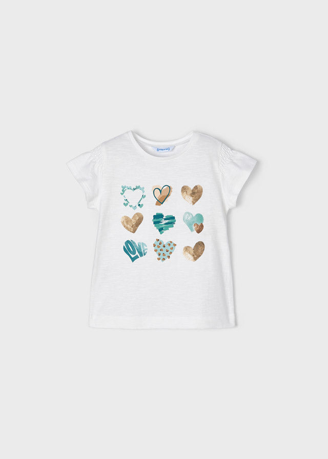 Mayoral S/s "hearts" shirts