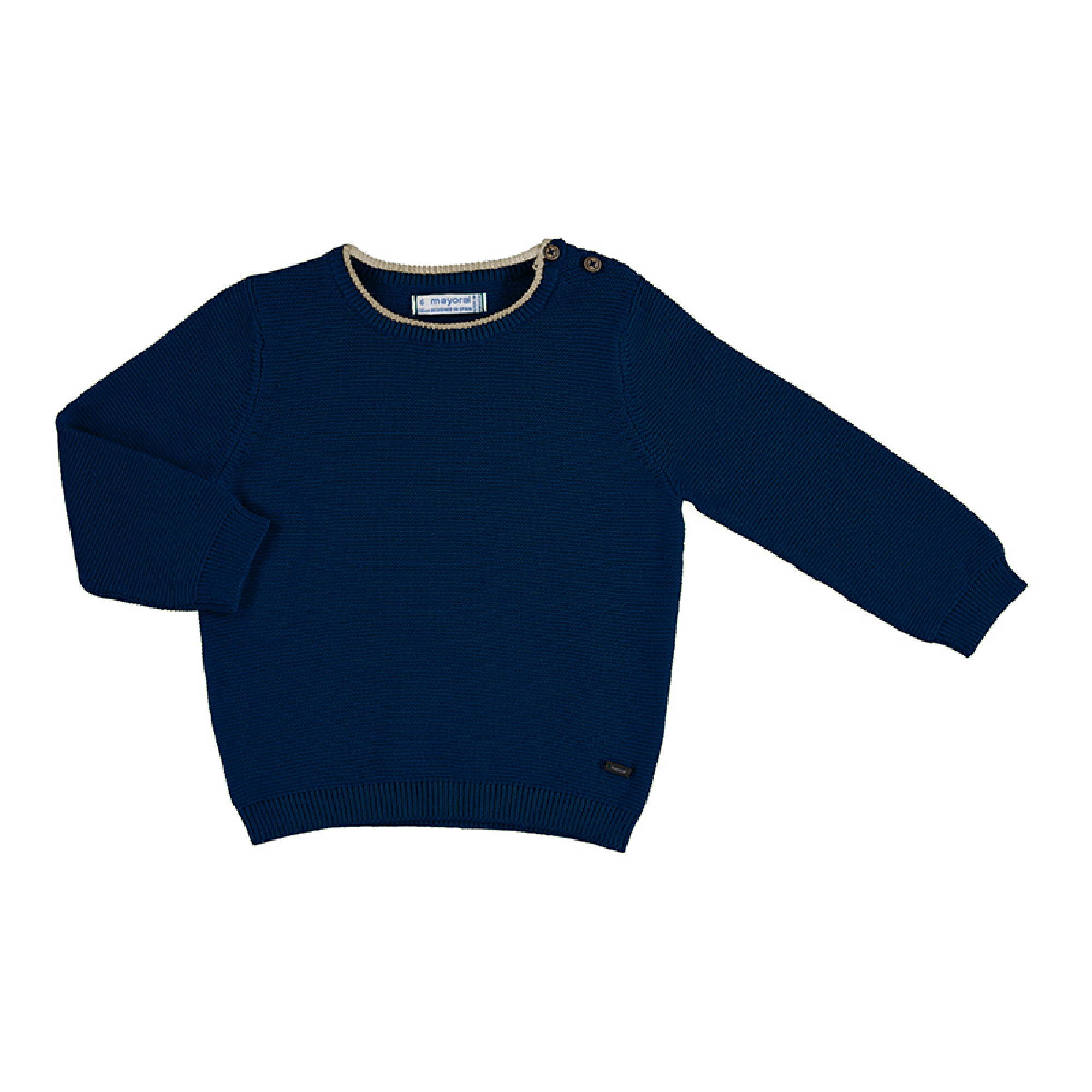 jongens Basic Cotton Sweater van Mayoral in de kleur Donkerblauw in maat 86.