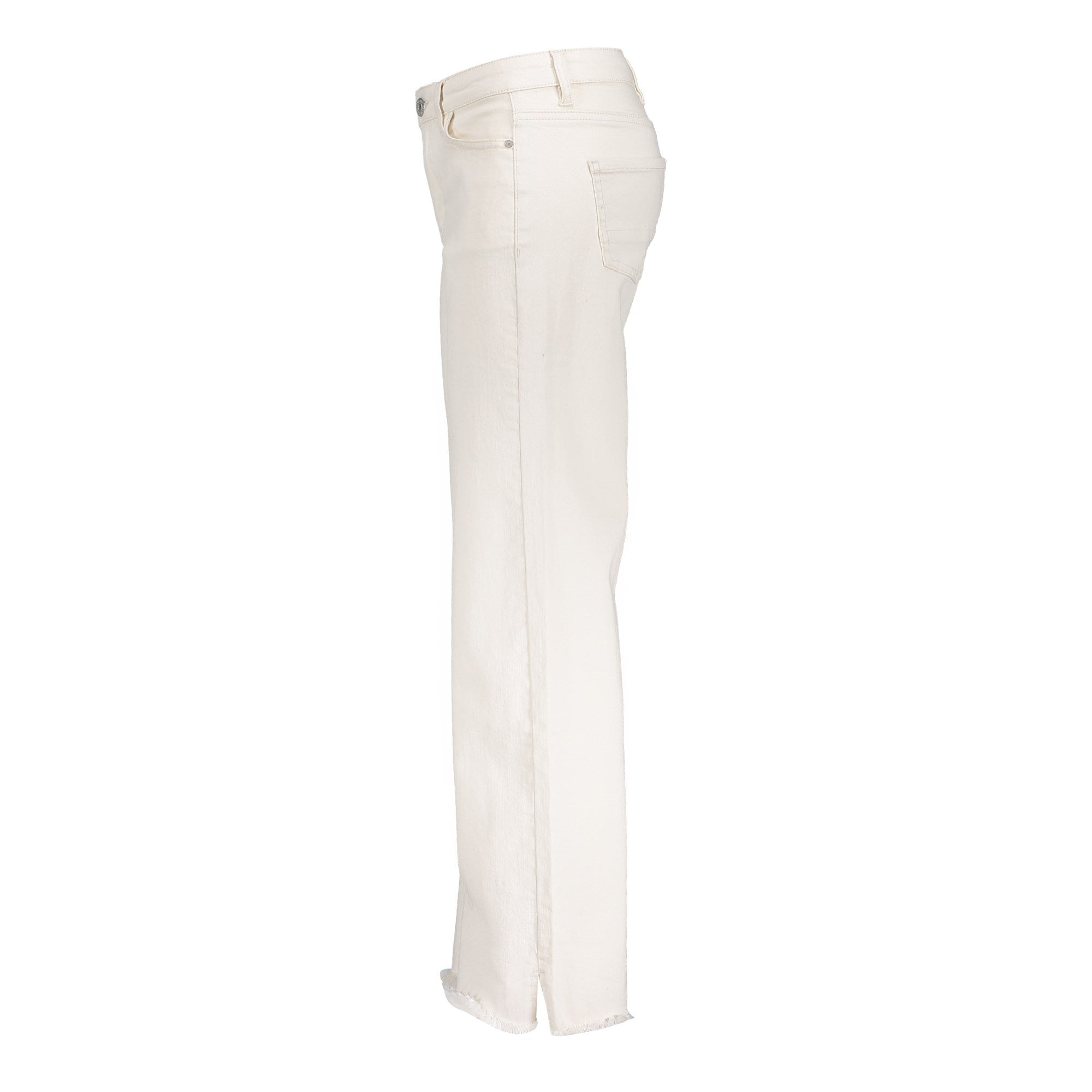 Meisjes Jeans wide + split van Geisha in de kleur Ecru/White in maat 176.