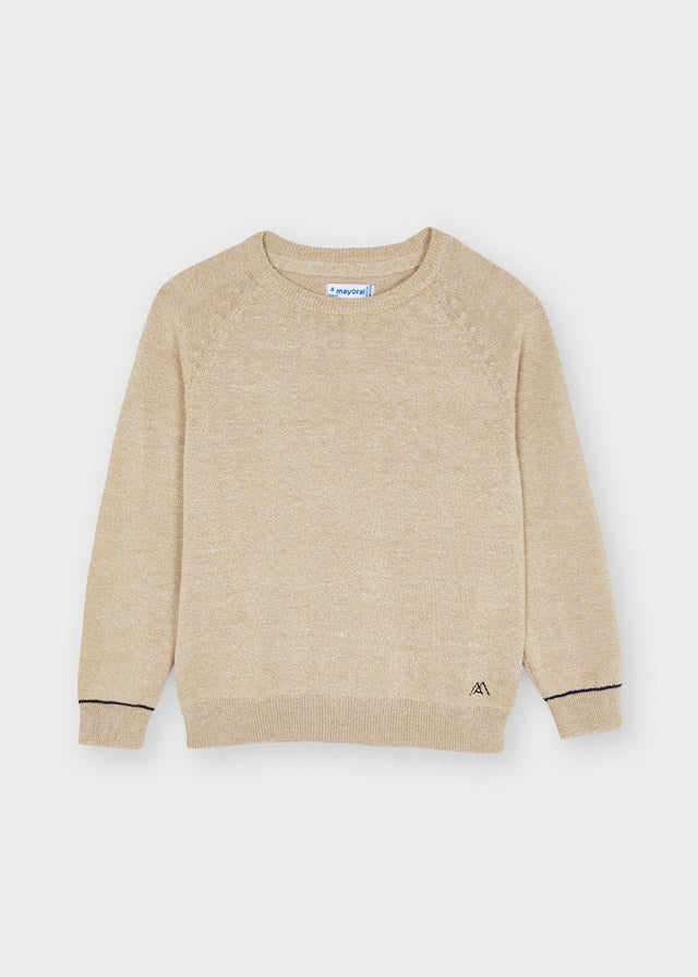 Mayoral Basic cotton sweater w/round