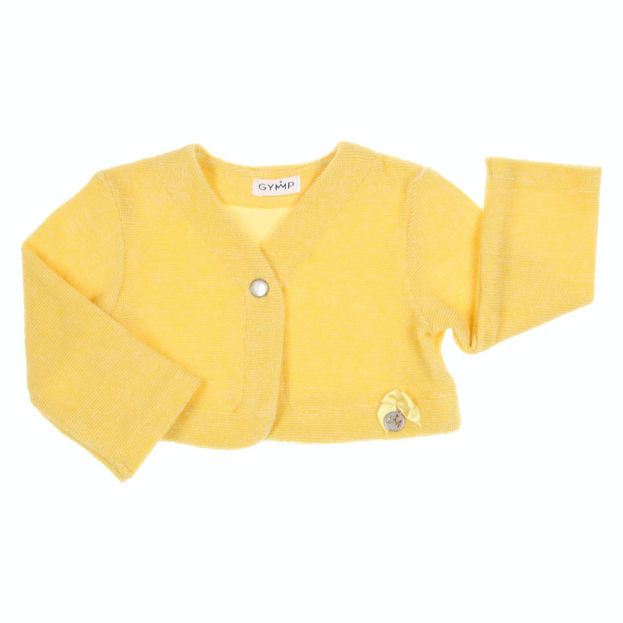 Baby meisjes CARDIGAN BOLERO - CHIARA - PRE van Gymp in de kleur Geel in maat 86.
