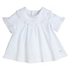 Meisjes TUNIEK - LACE FRILL SLEEVES AN van Gymp in de kleur WIT in maat 68.