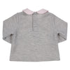 Baby meisjes SWEATER - SHIMMER - PREMINIMES van GYMP in de kleur ZILVER in maat 86.