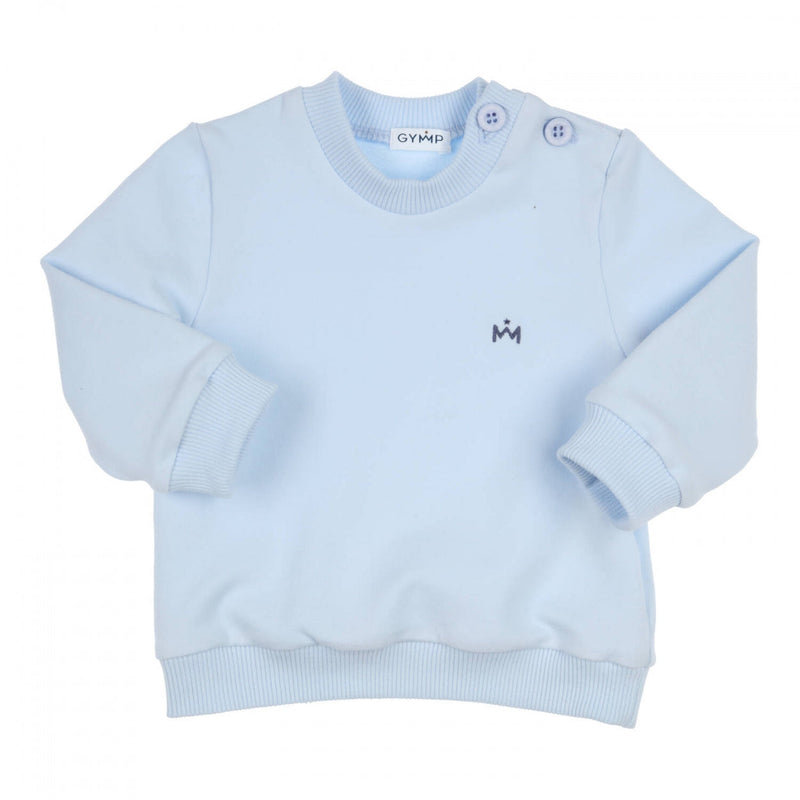 Jongens Sweater Carbon van Gymp in de kleur Light Blue in maat 86.