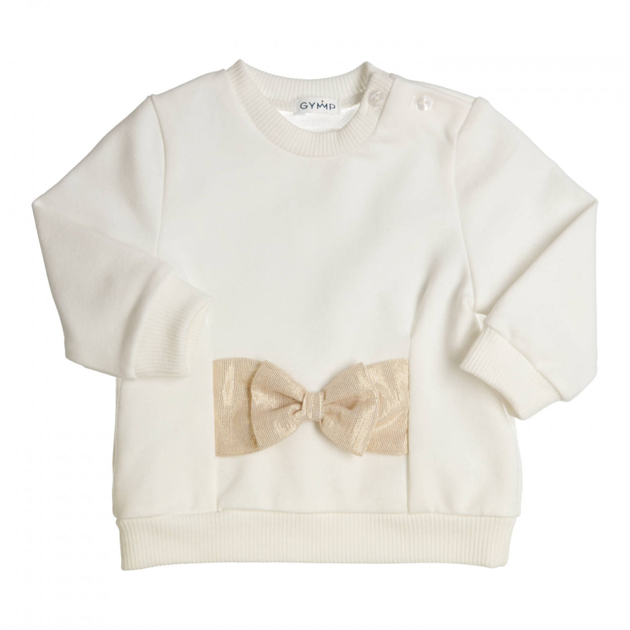Meisjes Sweater Carbon van Gymp in de kleur Off White - Gold in maat 86.