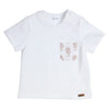 Jongens T-SHIRT - POCKET - PIKACHU - B van Gymp in de kleur WIT/BEIGE in maat 86.
