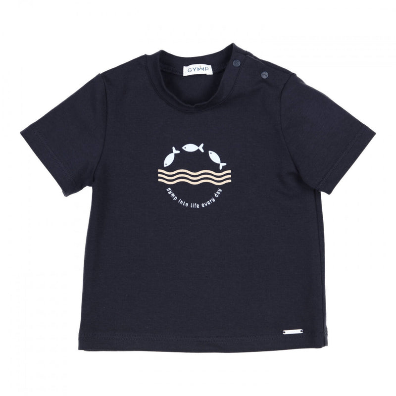 Jongens T-shirt Aerobic van Gymp in de kleur Navy in maat 86.