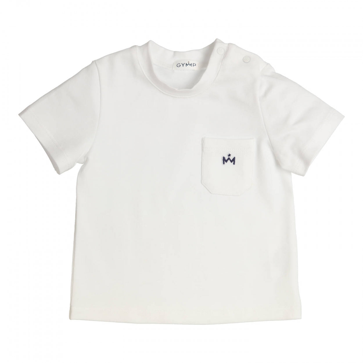 Jongens T-shirt Aerobic van Gymp in de kleur White - Navy in maat 86.
