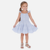 Meisjes Sunflowers dress van Mayoral in de kleur Indigo     in maat 128.
