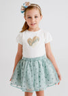 Mayoral Embroidered tulle skirt