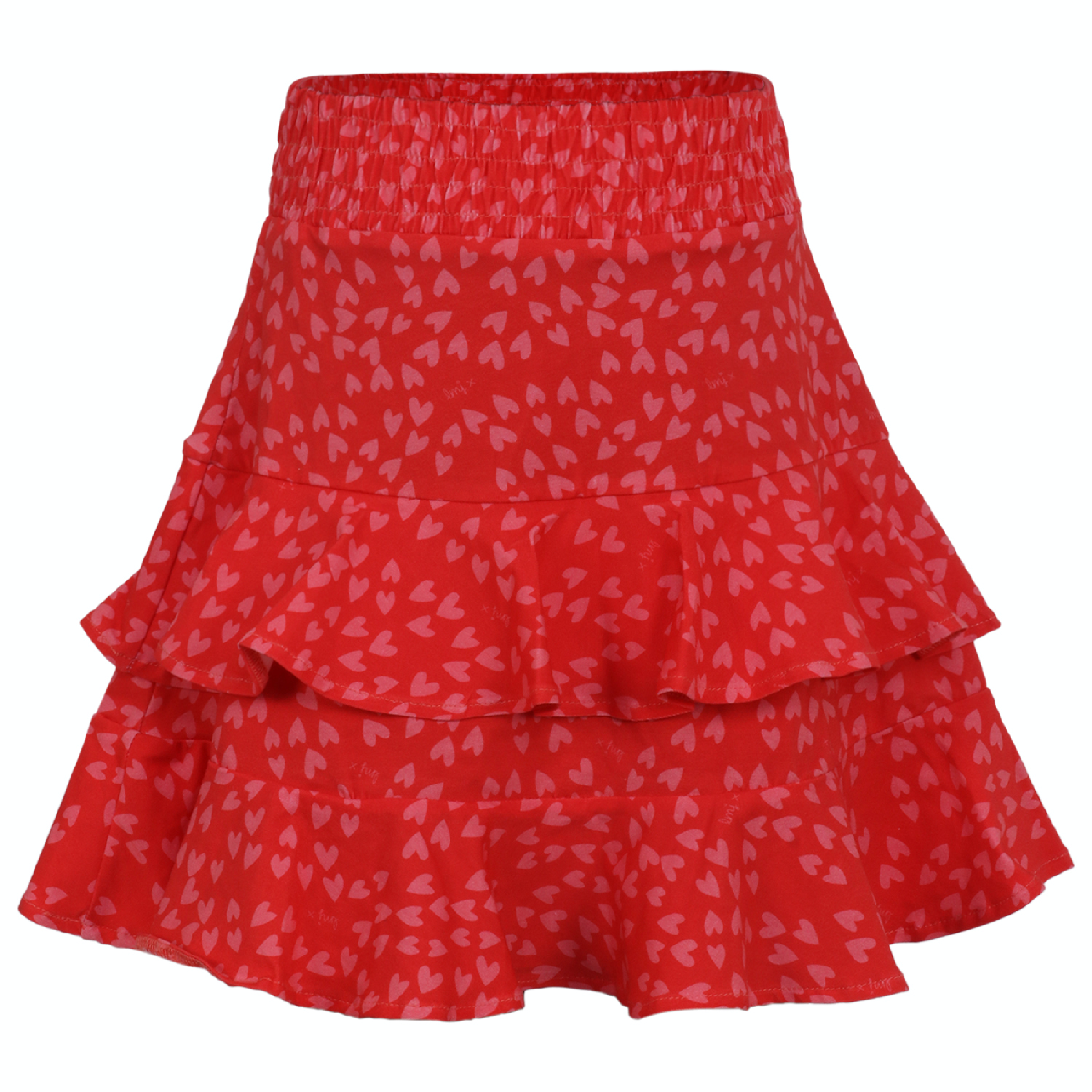 Meisjes Skirt Ruffles van Miss Juliette in de kleur Rood in maat 146, 152.