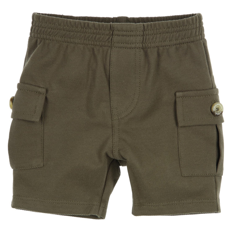 Jongens SHORTS - SIDE POCKETS - PIKACH van Gymp in de kleur KAKI in maat 86.