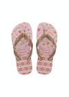 Meisjes Kids Flores Crystal Rose/Rose Gold Metallic  van Havaianas in de kleur Roze in maat 31, 32.