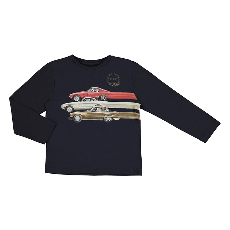 jongens Longsleeve T-Shirt van Mayoral in de kleur Donkerblauw in maat 128.