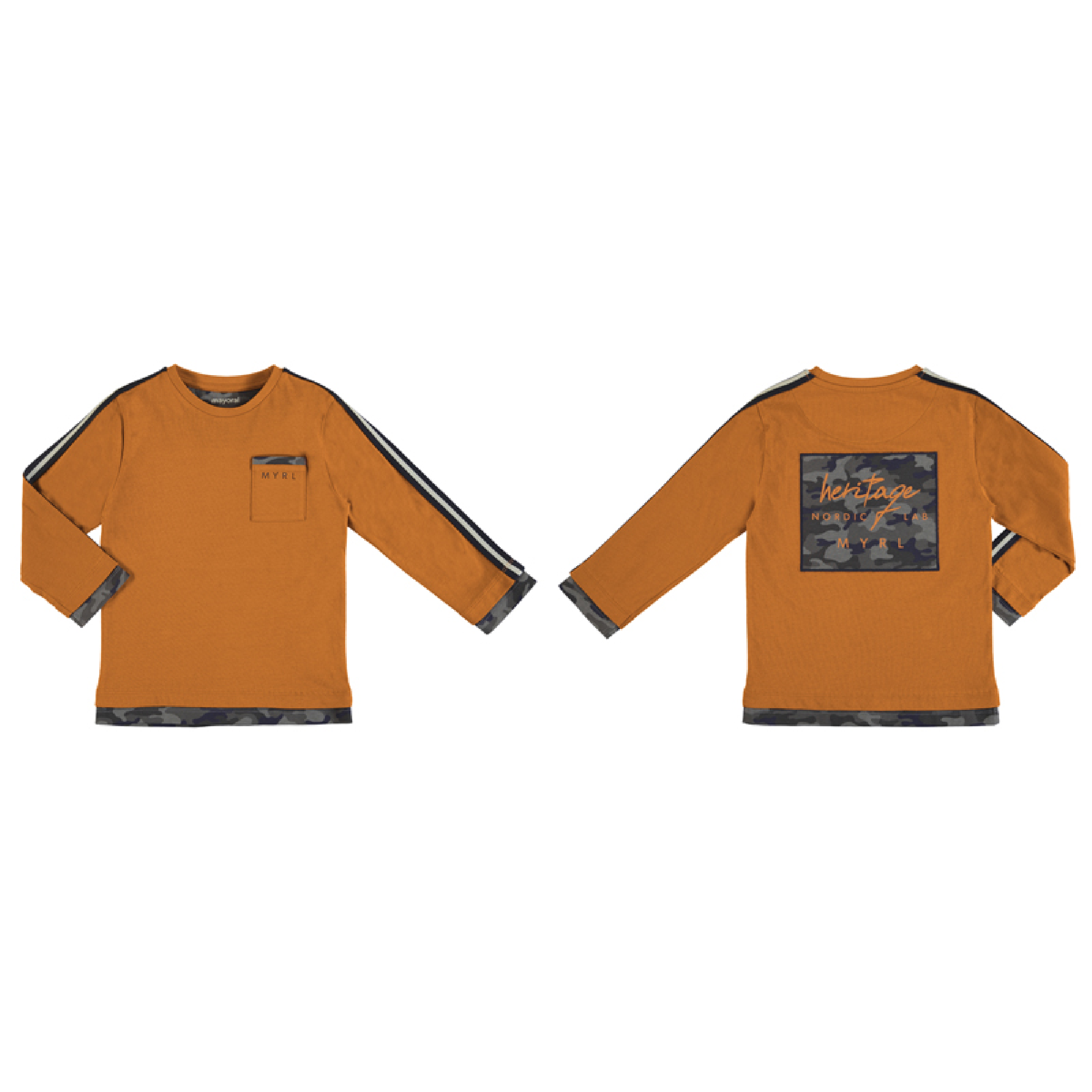 jongens Longsleeve T-Shirt "Heritage" van Mayoral in de kleur Geel in maat 128.