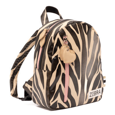 Zebra Backpack (S) - Zebra Pink