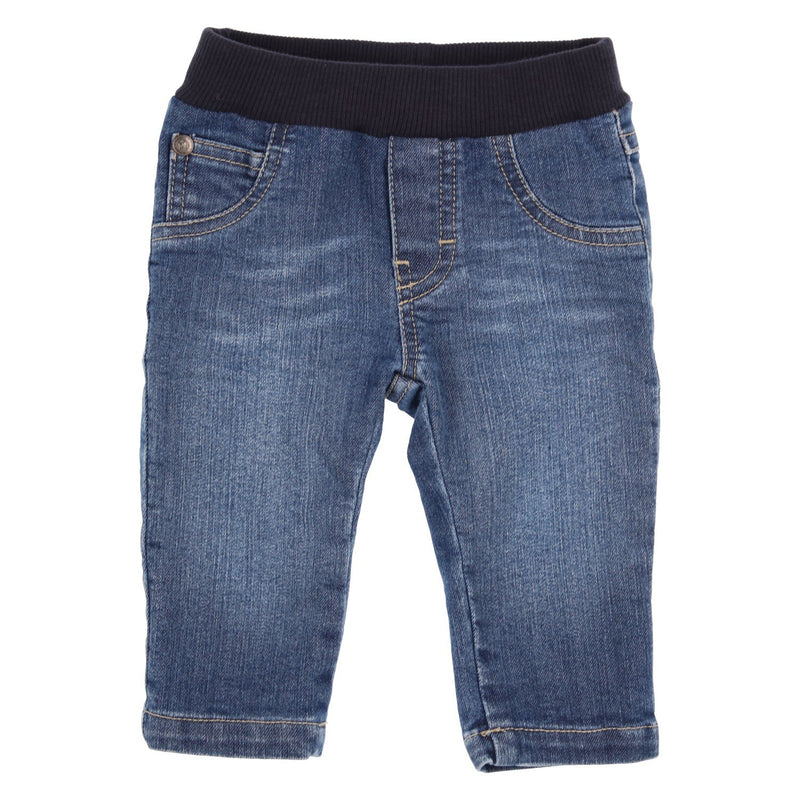 Baby jongens PANTALON - JEANS ELASTIC - JAS van GYMP in de kleur Black in maat 86.