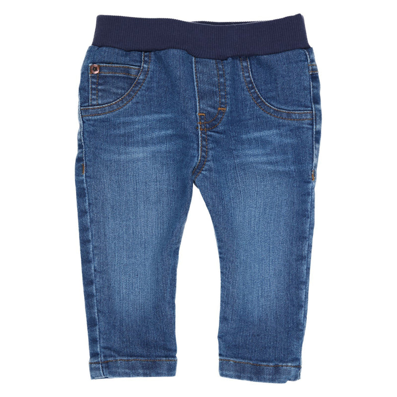 Babys PANTALON - JEANS ELASTIC - JAS van Gymp in de kleur BLAUW in maat 86.