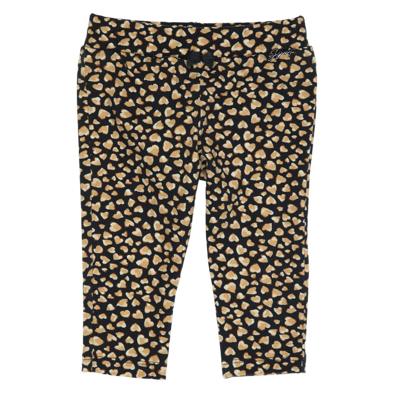 Babys PANTALON - HARDY - BABY GIRLS  van Gymp in de kleur ZWART/CAMEL in maat 86.