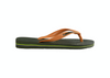 Havaianas Brasil Logo Green Olive/Vibrant Orange