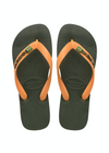 Havaianas Brasil Logo Green Olive/Vibrant Orange