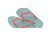 Havaianas Slim Logo Ice Blue/Coralnew