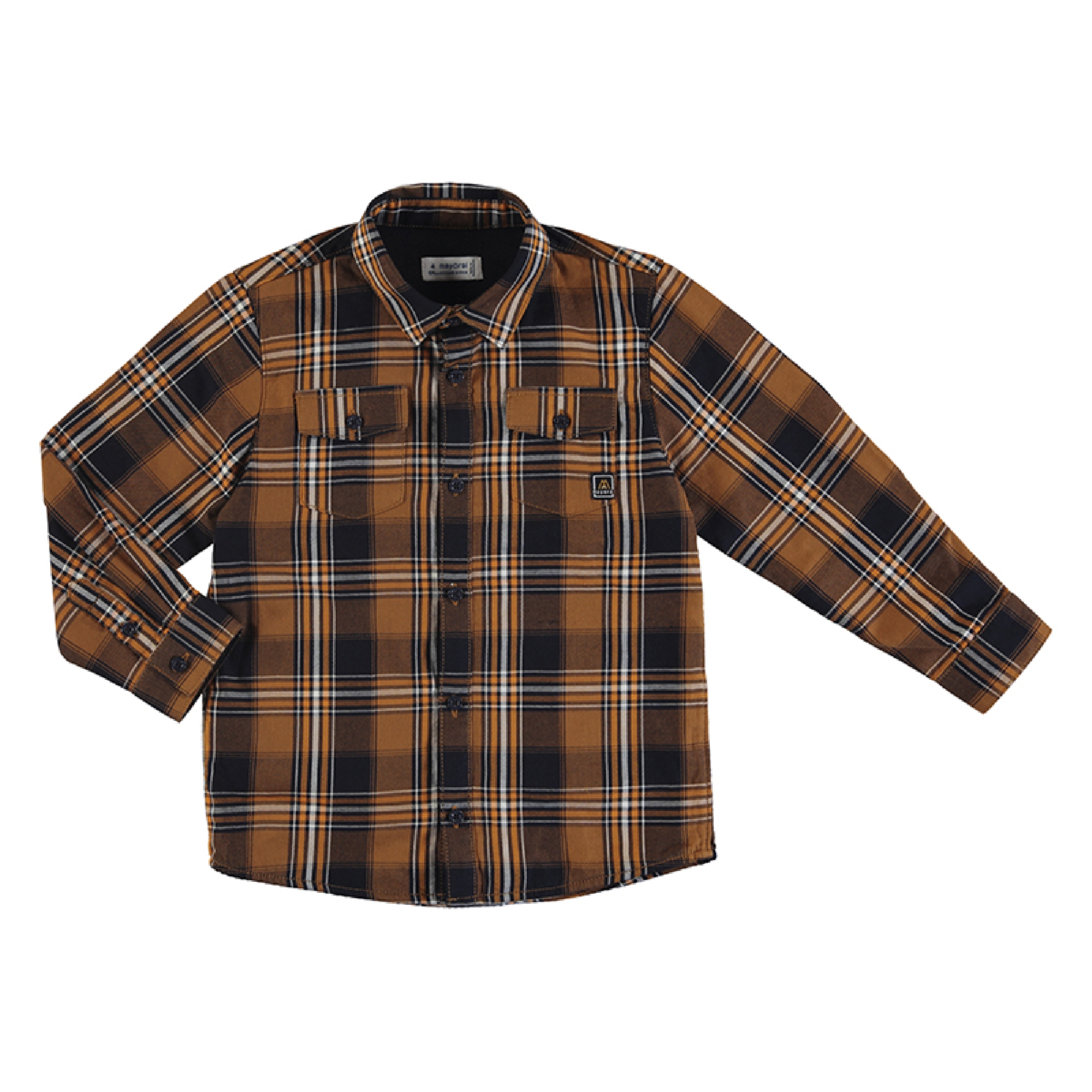 jongens Plaid Twill Undershirt van Mayoral in de kleur Rood in maat 128.