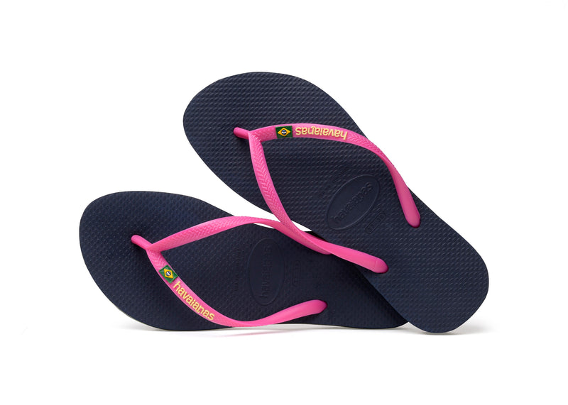 Havaianas Slim Brasil Logo Navy Blue
