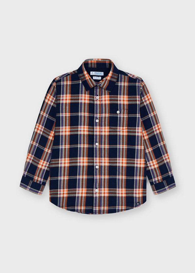 Mayoral L/s large plaid shirt