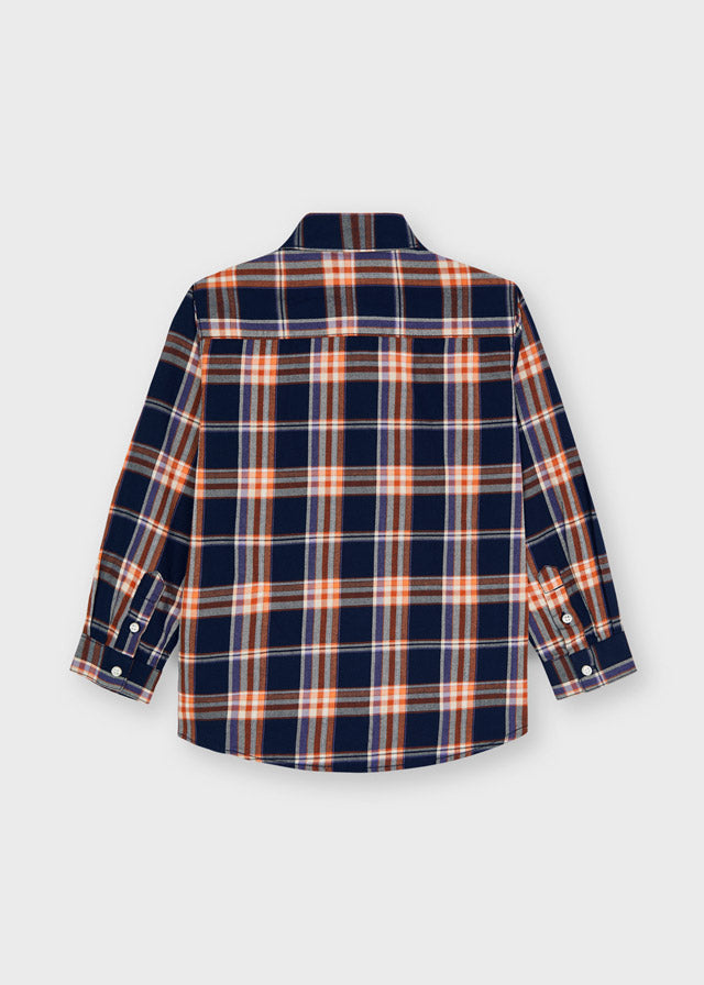 Mayoral L/s large plaid shirt