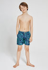 Jongens swimshort scratched leaves van Shiwi in de kleur Pappagallo in maat 176.