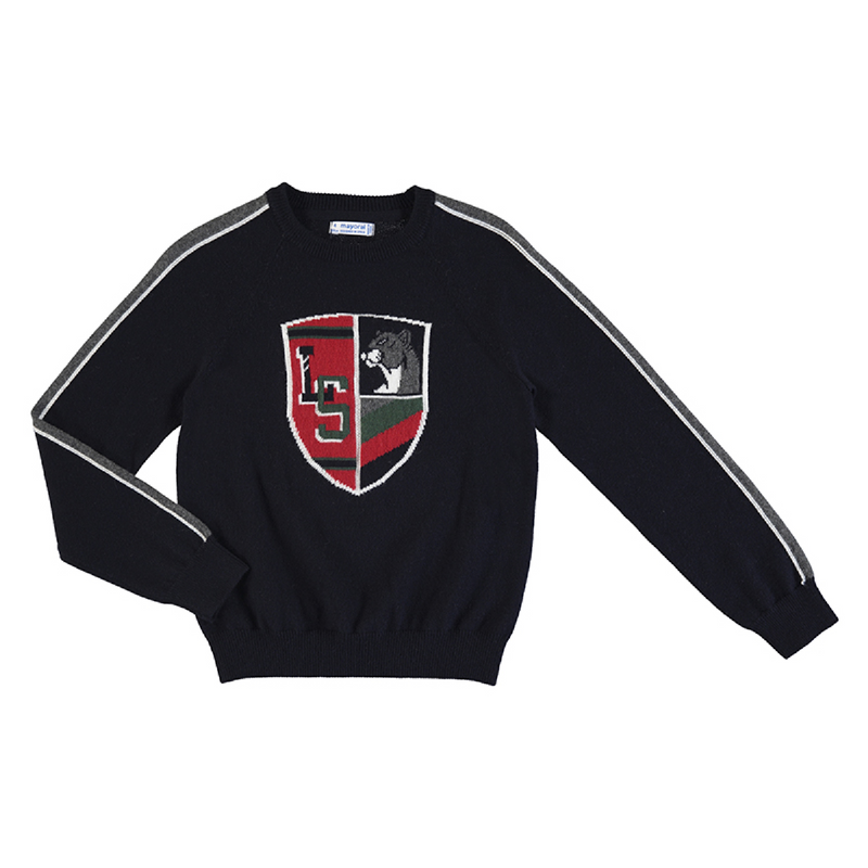 jongens Sweater van Mayoral in de kleur Donkerblauw in maat 128.