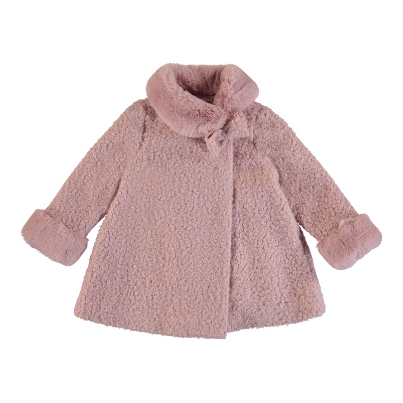 meisjes Coat van Mayoral in de kleur Roze in maat 128.