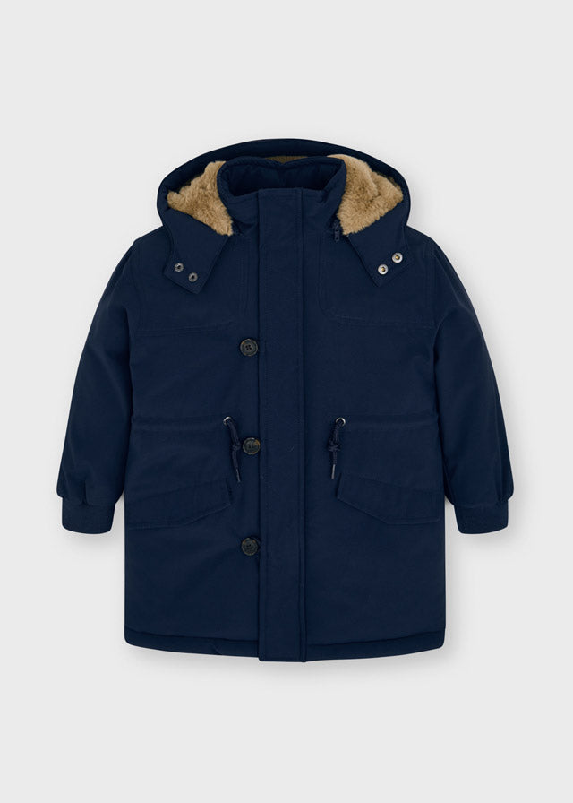 Mayoral Faux fur parka coat
