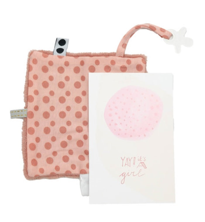 Snooze Baby Gift Card Yay It's a Girl Dusty Rose