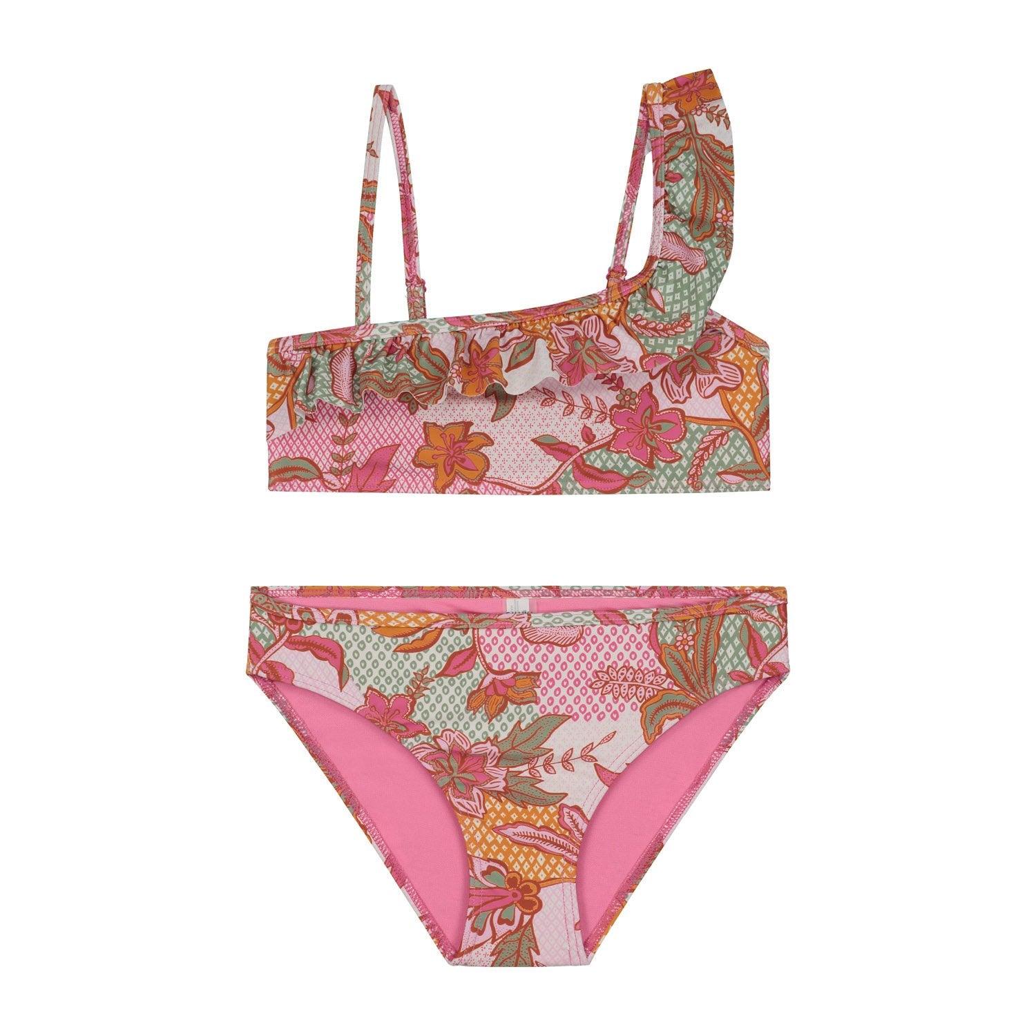 Shiwi batik one shoulder scoop top bikini